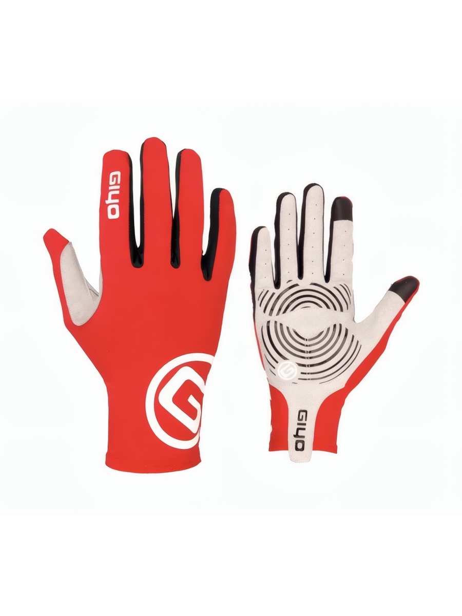 _________________616d3b226c6b3 Летние перчатки Giyo Aero Gel Red Long — изображение 1