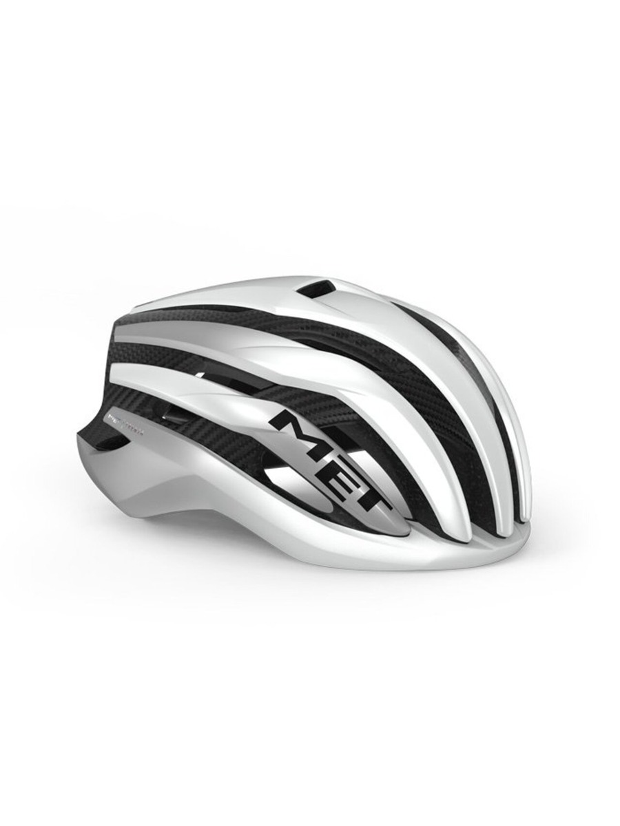 Велошлем Met Trenta 3k Carbon Metallic White