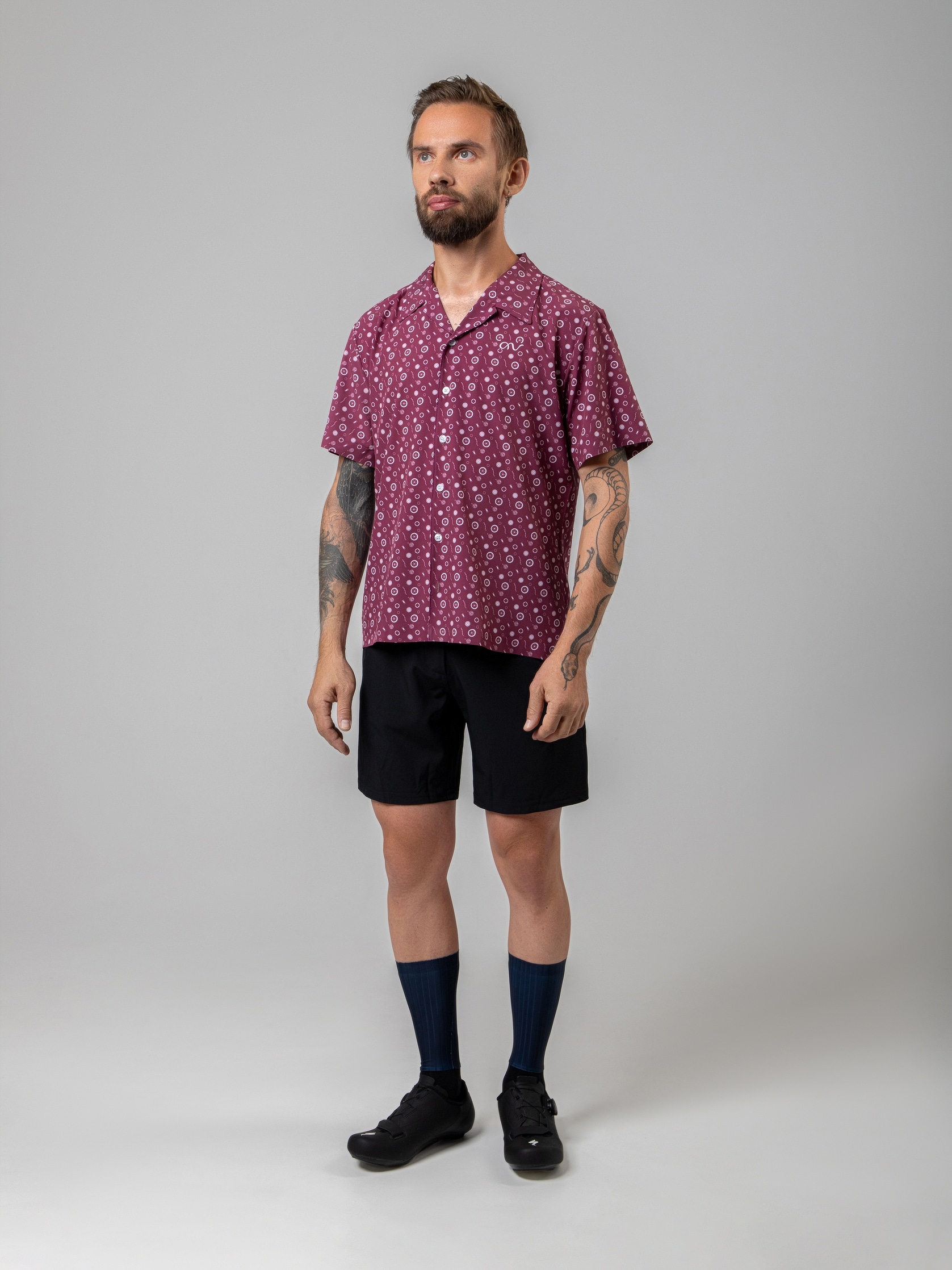 velosipednaya-rubashka-groupset-maroon-1-1677 Велосипедная рубашка ArtVelo Groupset Maroon — изображение 1