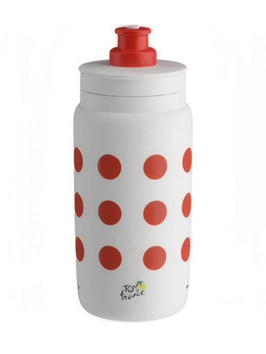 Flyaga_Elite_TDF_Red_Polka_550 Фляга велосипедная Elite Fly Tour De France Red Polka Dot — изображение 1