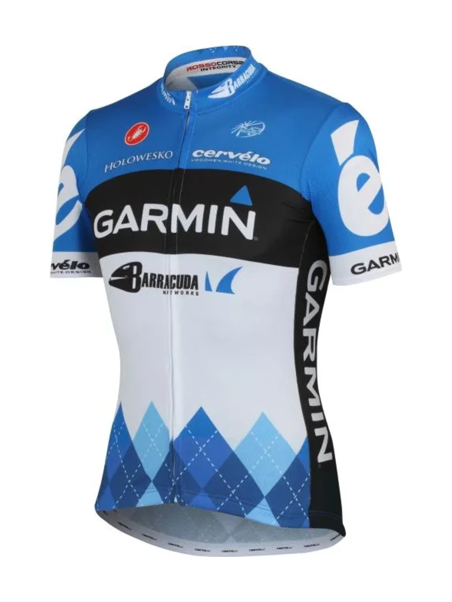 Летняя джерси Castelli Garmin-Barracuda 2012 Blue/White — вид спереди