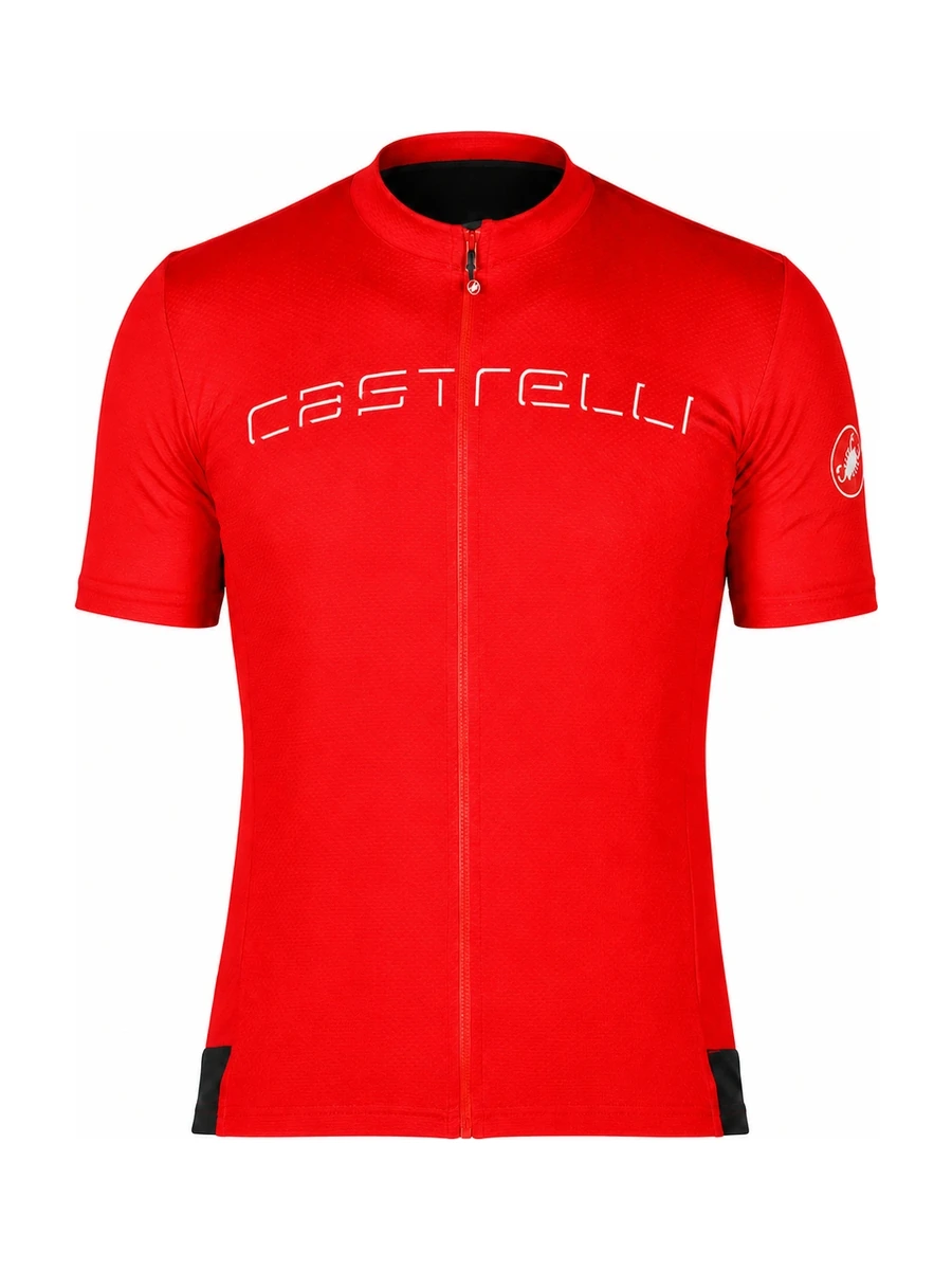 Летняя джерси Castelli Prologo V Red — вид спереди на гост-манекене