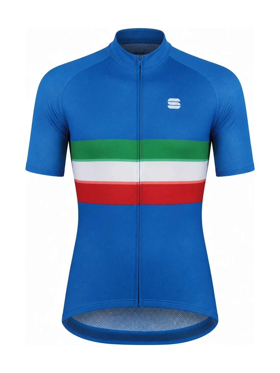 Летняя джерси Sportful Italia CL Blue — вид спереди