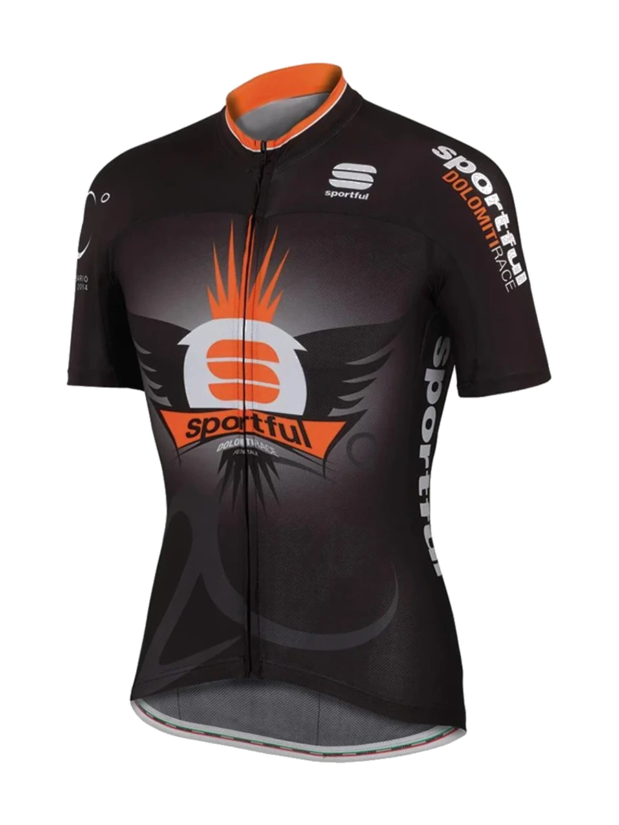 Летняя джерси Sportful Dolomiti Race Black — вид спереди на белом фоне