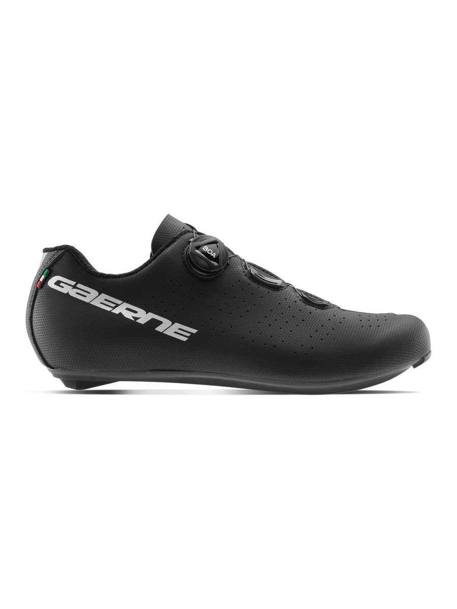 Шоссейные велотуфли Gaerne G.Sprint Matt Black — вид сбоку с внешней стороны Шоссейные велотуфли Gaerne G.Sprint Matt Black — вид сбоку с внешней стороны